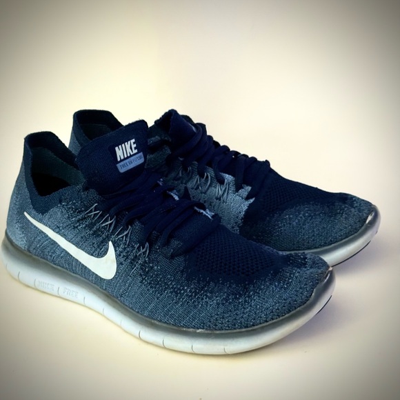 Nike FREE RN FLYKNIT Oceanfog, Navy, Blue Men Size 7 , Wonens 8.5 880843-402 - Picture 2 of 16